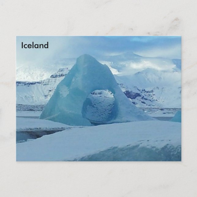 Cartão Postal Jökulsárlón Glacier Lagoon, Islândia (Frente)