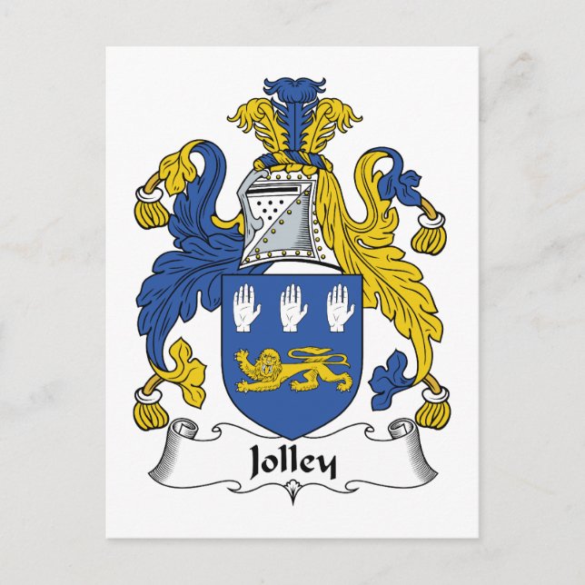 Cartão Postal Jolley Family Crest (Frente)