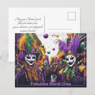 Cartão Postal 💚 💜 💛 Jolly Mardi Gras