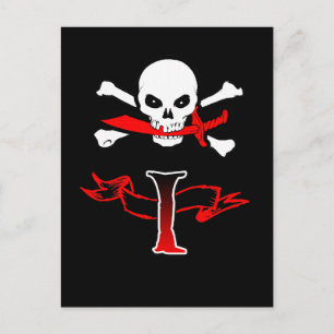 Cartão Postal Jolly Roger I Monograma Inicial