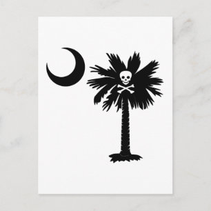 Cartão Postal Jolly Roger Pirate Palmetto