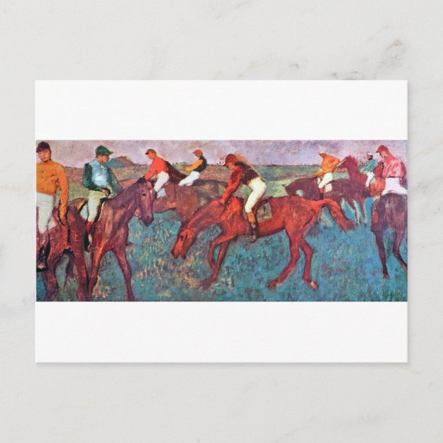 Cartão Postal Jóquei e Cavalo, Edgar Degas (Frente)