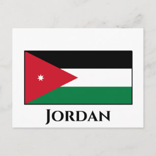 Cartão Postal Jordan Flag