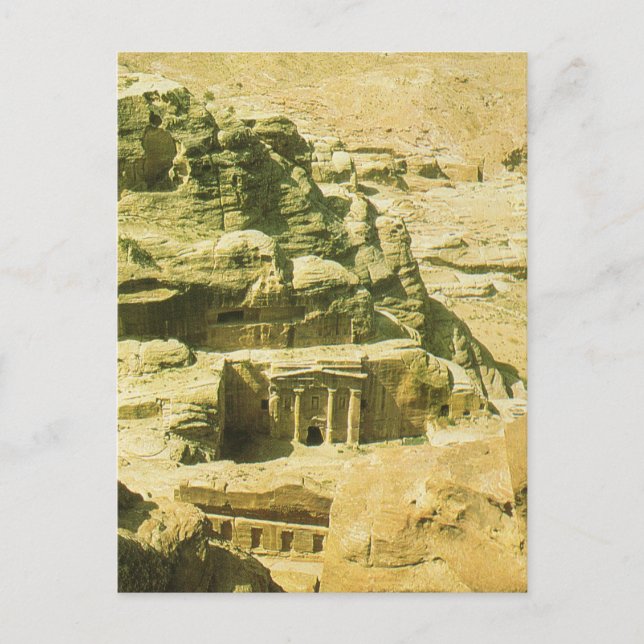 Cartão Postal Jordan, Petra, os túmulos do Nabateano (Frente)