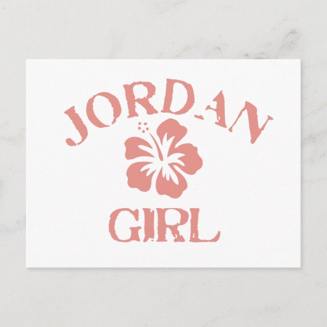 Cartão Postal Jordan Pink Girl (Frente)