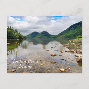 Cartão Postal Jordan Pond no Parque Nacional de Acadia em Maine