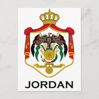 Cartão Postal JORDÂNIA - emblema/bandeira/casaco de armas/símbol