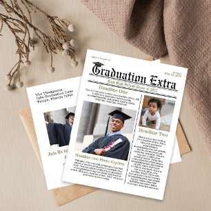 Cartão Postal Jornal formando preto e branco moderno