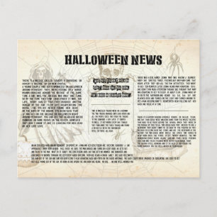 Cartão Postal Jornal Vintage Halloween