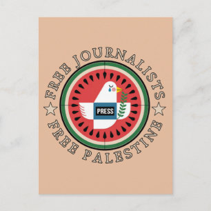 Cartão Postal Jornalistas Livres Palestina Livre