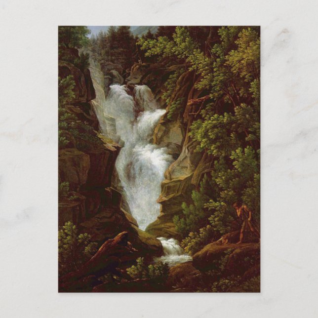 Cartão Postal Joseph Anton Koch, Wasserfall, 1796 (Frente)