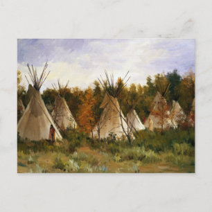 Cartão Postal Joseph Henry Sharp No Campo De Verão