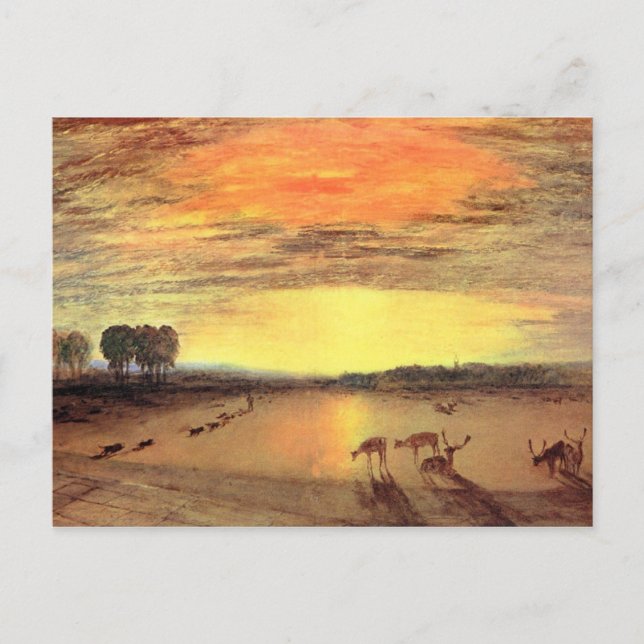 Cartão Postal Joseph Mallord Turner - Petworth Park (Frente)