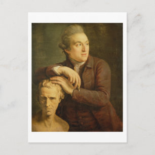 Cartão Postal Joseph Nollekens (1737-1823) com seu busto de Laur