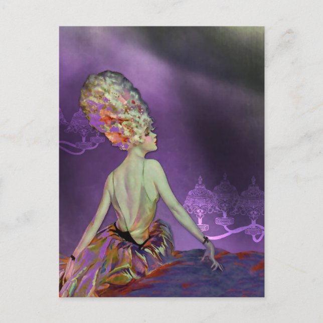 CARTÃO POSTAL JOSETTE, MODELO FRANCÊS 1920: PRIMAVERA IRIS LOVEL (Frente)