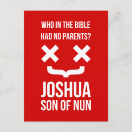 Cartão Postal Joshua Filho de Nun Christian Humor