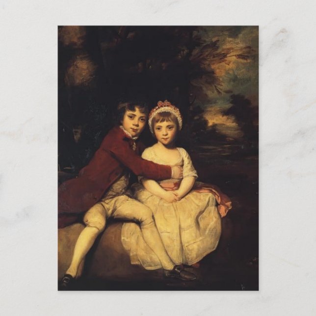 Cartão Postal Joshua Reynolds-John Parker e sua Irmã Theresa (Frente)