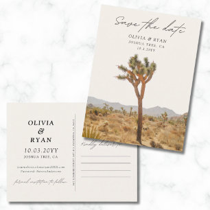 Cartão Postal Joshua Tree Wedding Salvar Data