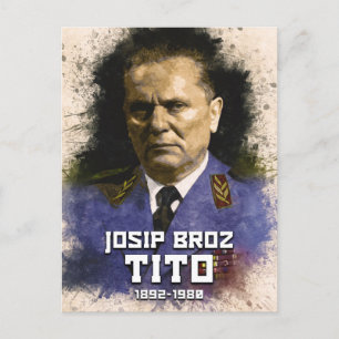 Cartão Postal Josip Broz Tito 1892 - 1980 Presidente do SFRJ