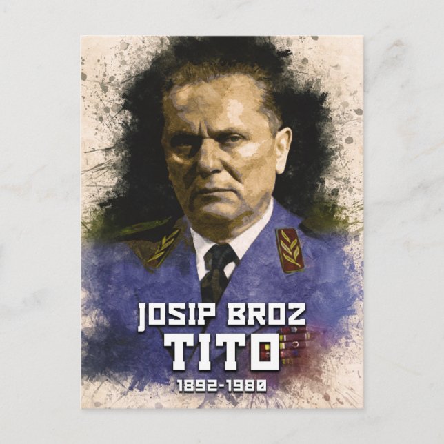 Cartão Postal Josip Broz Tito 1892 - 1980 Presidente do SFRJ (Frente)