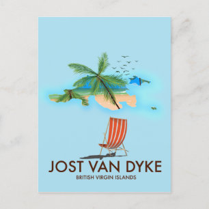 Cartão Postal jost van dyke Ilhas Virgens Britânicas.
