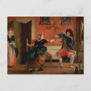 Cartão Postal Jourdain cerca sua empregada