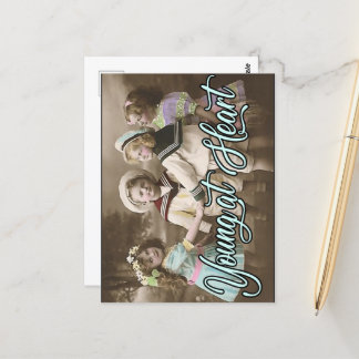 Cartão postal Jovem de Coração Antigo Crianças Bri