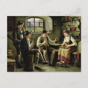 Cartão Postal Jovem Jogando um Zor