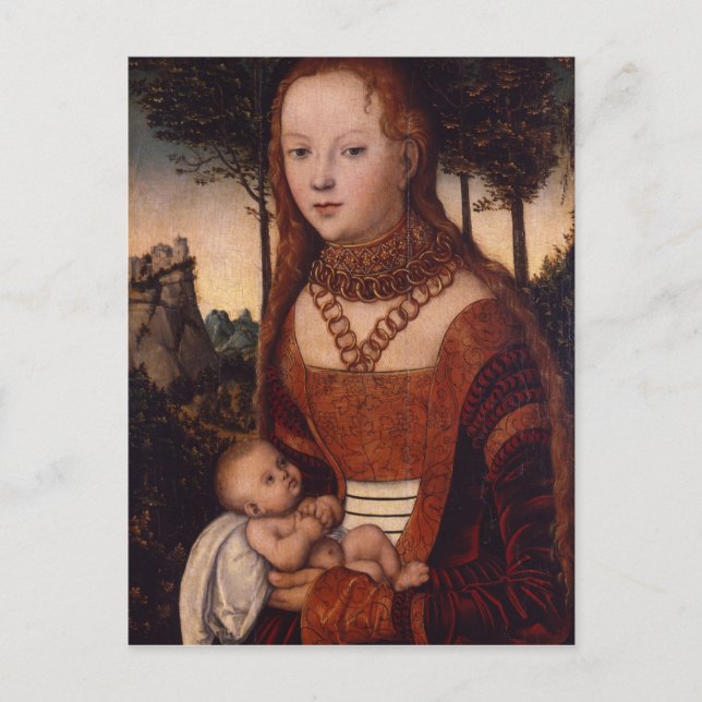 Cartão Postal Jovem mãe com filho (Frente)