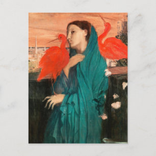 Cartão Postal Jovem Mulher com Íbis de Edgar Degas