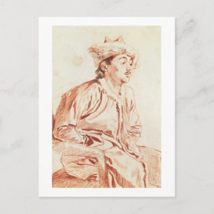 Cartão Postal Jovem na fantasia oriental (desenho)