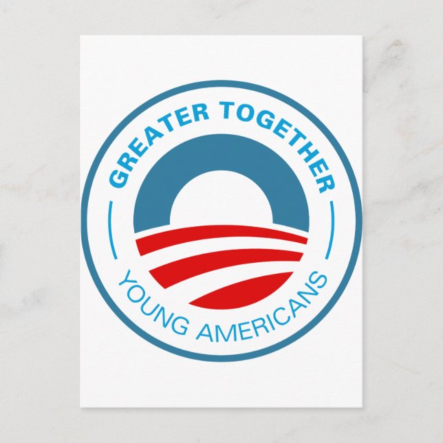 Cartão Postal Jovens americanos para Obama (Frente)