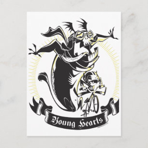 Cartão Postal Jovens-Corações