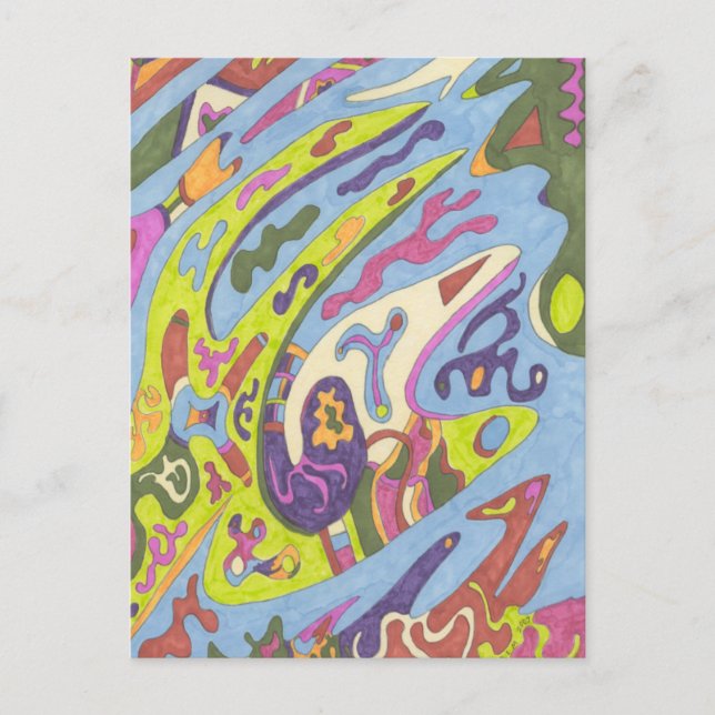 Cartão Postal Joy, abstrato (Frente)