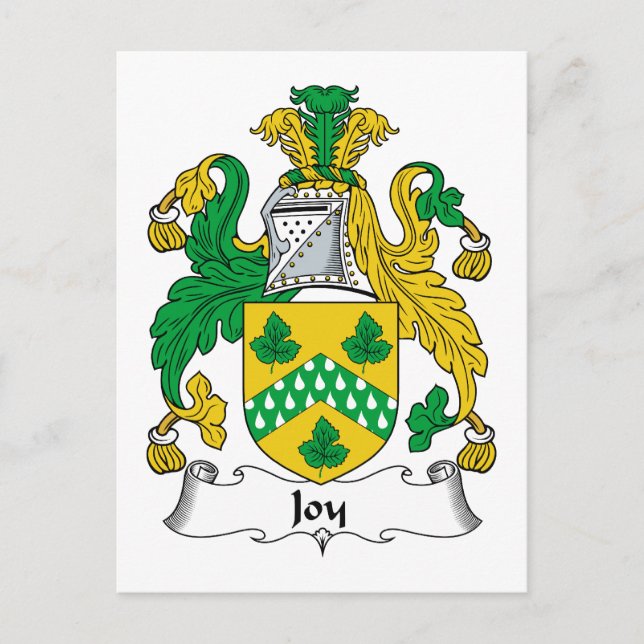 Cartão Postal Joy Family Crest (Frente)