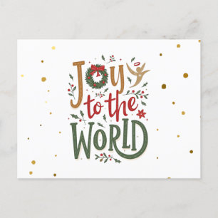 Cartão Postal Joy To The World Christmas Postcard