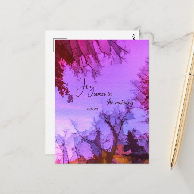Cartão Postal Joy vem pela manhã (Frente/Verso In Situ)