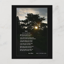 Cartão Postal Joyce Kilmer "Árvores" ilustradas pela neta