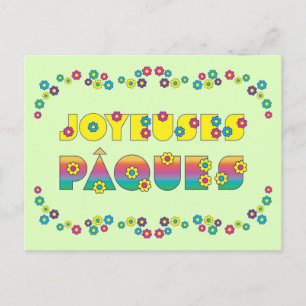 Cartão Postal Joyeuses Pâques