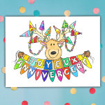 Cartão Postal Joyeux Anniversaire - francês<br><div class="desc">Envie este cartão francês divertido para desejar a alguém um Anniversaire Joyeux. Para aqueles que não falam francês: "Joyeux Anniversaire" significa "feliz aniversário" e "cerf" significa "stag",  mas é pronunciado da mesma forma que "saire" no final do "aniversaire" (porque o francês é estranho e não faz sentido).</div>