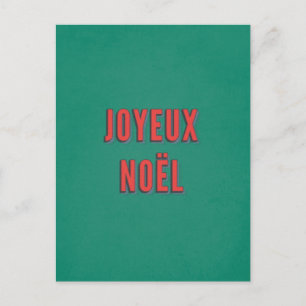Cartão Postal Joyeux Noel - Natal francês tradicional