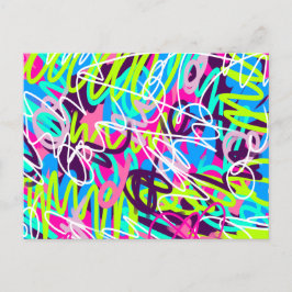 Cartão Postal Joyful Colors Modern Abstrato