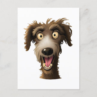 Cartão Postal Joyful Lurcher - Caça de Cartoons Cheeky
