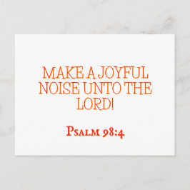 Cartão Postal  Joyful Noise 4 Psalm 98:4 Christian Scripture