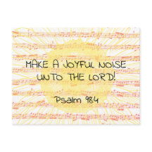 Joyful Noise Psalm 98:4 Christian Scripture Verse