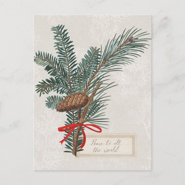 Cartão Postal Joyful Tidings | Paz A Todo O Mundo (Frente)