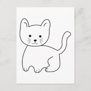 Cartão Postal Jpgcat CARTOON SKETCH KITTEN CAT PETS ANIM