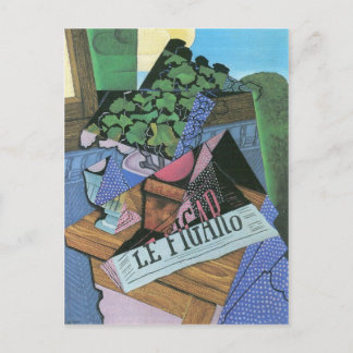 Cartão Postal Juan Gris - Ainda viva com gerânios