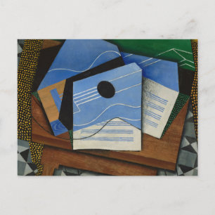 Cartão Postal Juan Gris - Violão em uma Mesa