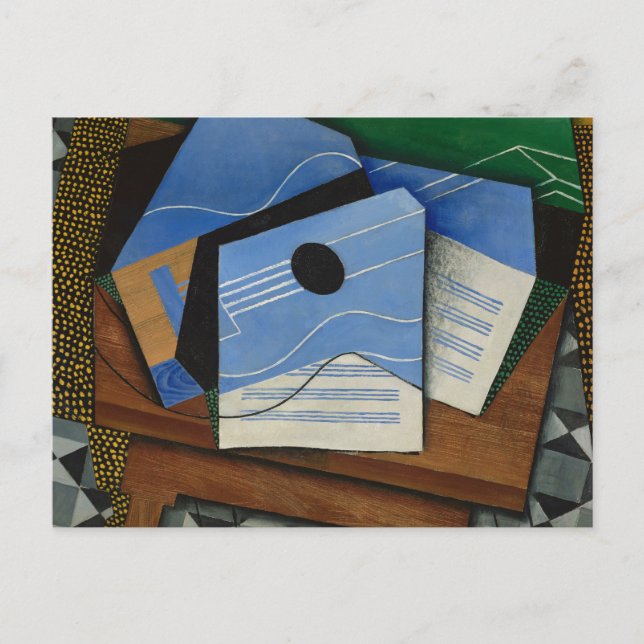 Cartão Postal Juan Gris - Violão em uma Mesa (Frente)